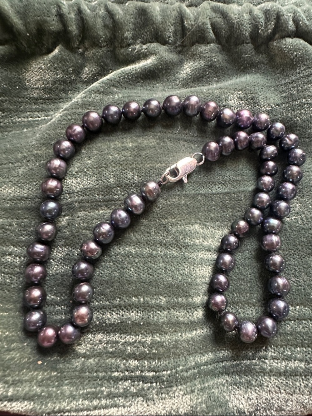 Chrome Genuine Pearl Necklace